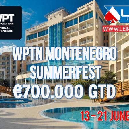 WPTN Montenegro Summerfest: 13-21 июня, гарантия более €700,000